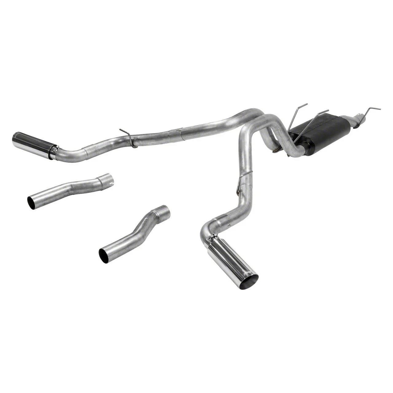 Flowmaster Force II Dual Exhaust System; Side/Rear Exit (17-22 6.2L F-250 Super Duty)