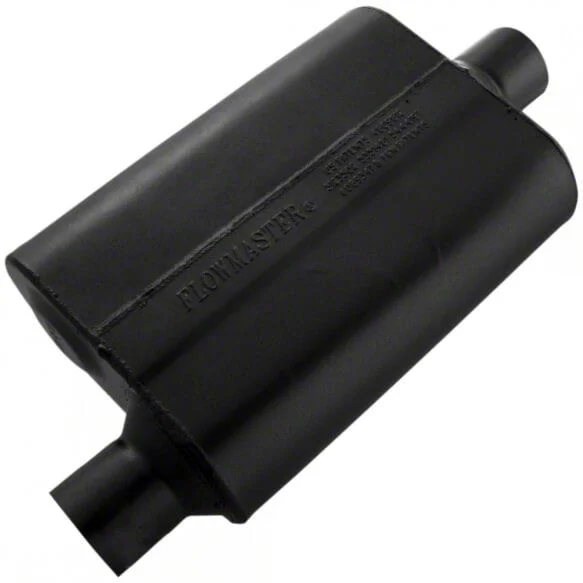 Flowmaster Original 40 Series Offset/Center Oval Muffler; 2.50-Inch Inlet/2.50-Inch Outlet (Universal; Some Adaptation May Be Required)