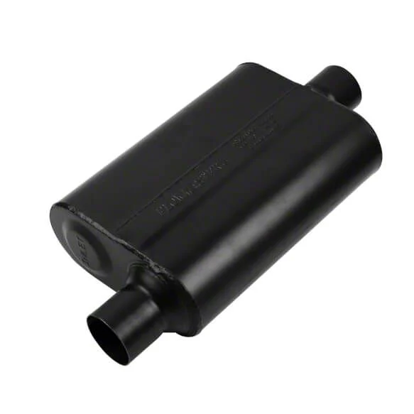 Flowmaster Super 44 Series Offset/Center Oval Muffler; 2.50-Inch Inlet/2.50-Inch Outlet (Universal; Some Adaptation May Be Required)