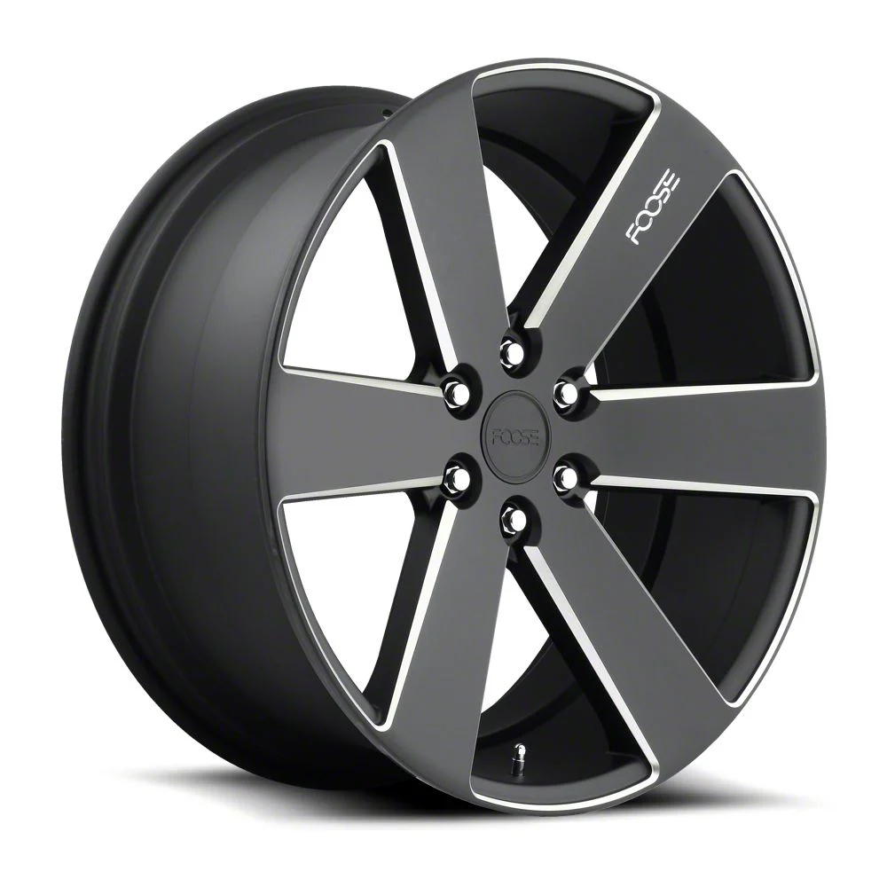 Foose Switch Black Milled 6-Lug Wheel; 20x9.5; 30mm Offset (19-23 Ranger)