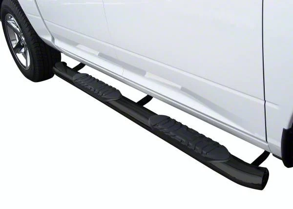 5-Inch Premium Oval Side Step Bars; Semi-Gloss Black (19-26 Ranger SuperCrew)