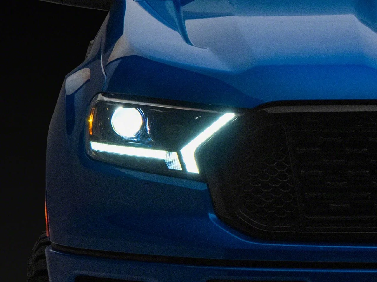 AlphaRex LUXX-Series LED Projector Headlights; Alpha Black Housing; Clear Lens (19-23 Ranger)