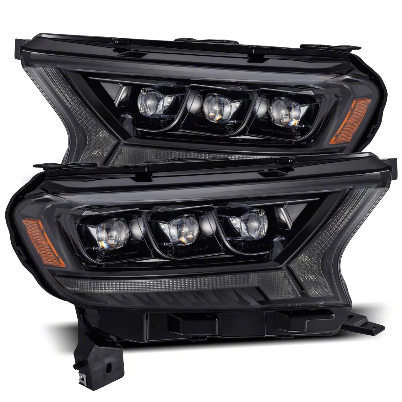 AlphaRex NOVA-Series LED Projector Headlights; Alpha Black Housing; Clear Lens (19-23 Ranger)