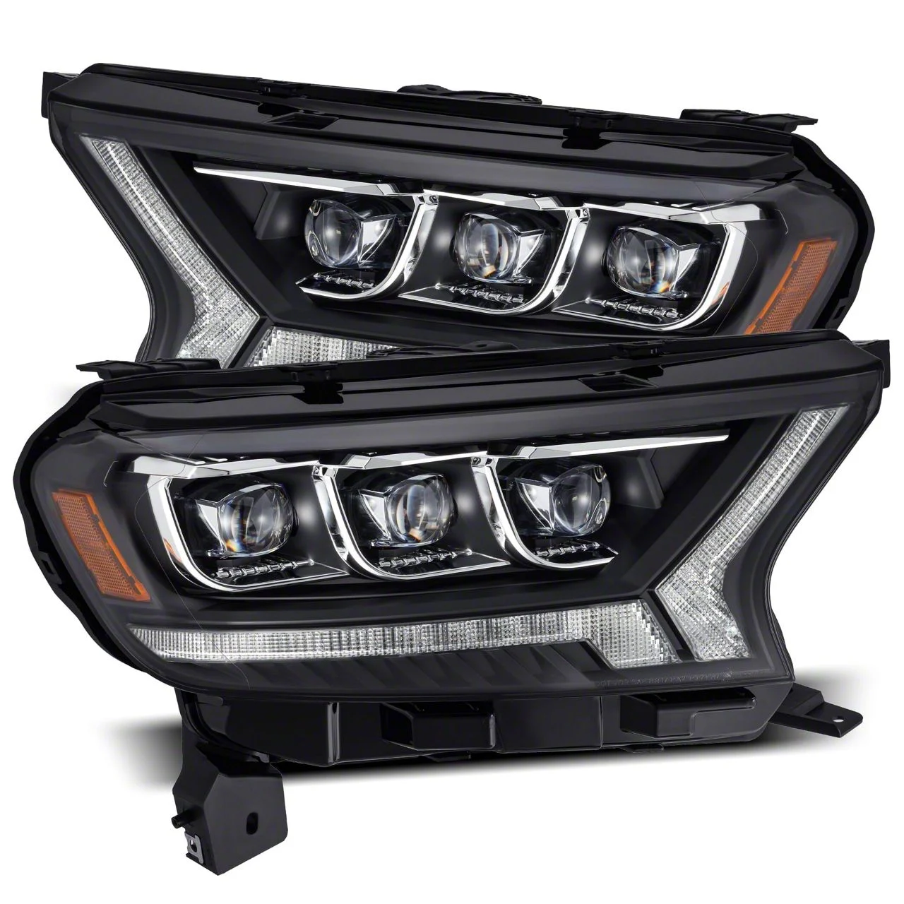 AlphaRex NOVA-Series LED Projector Headlights; Black Housing; Clear Lens (19-23 Ranger)