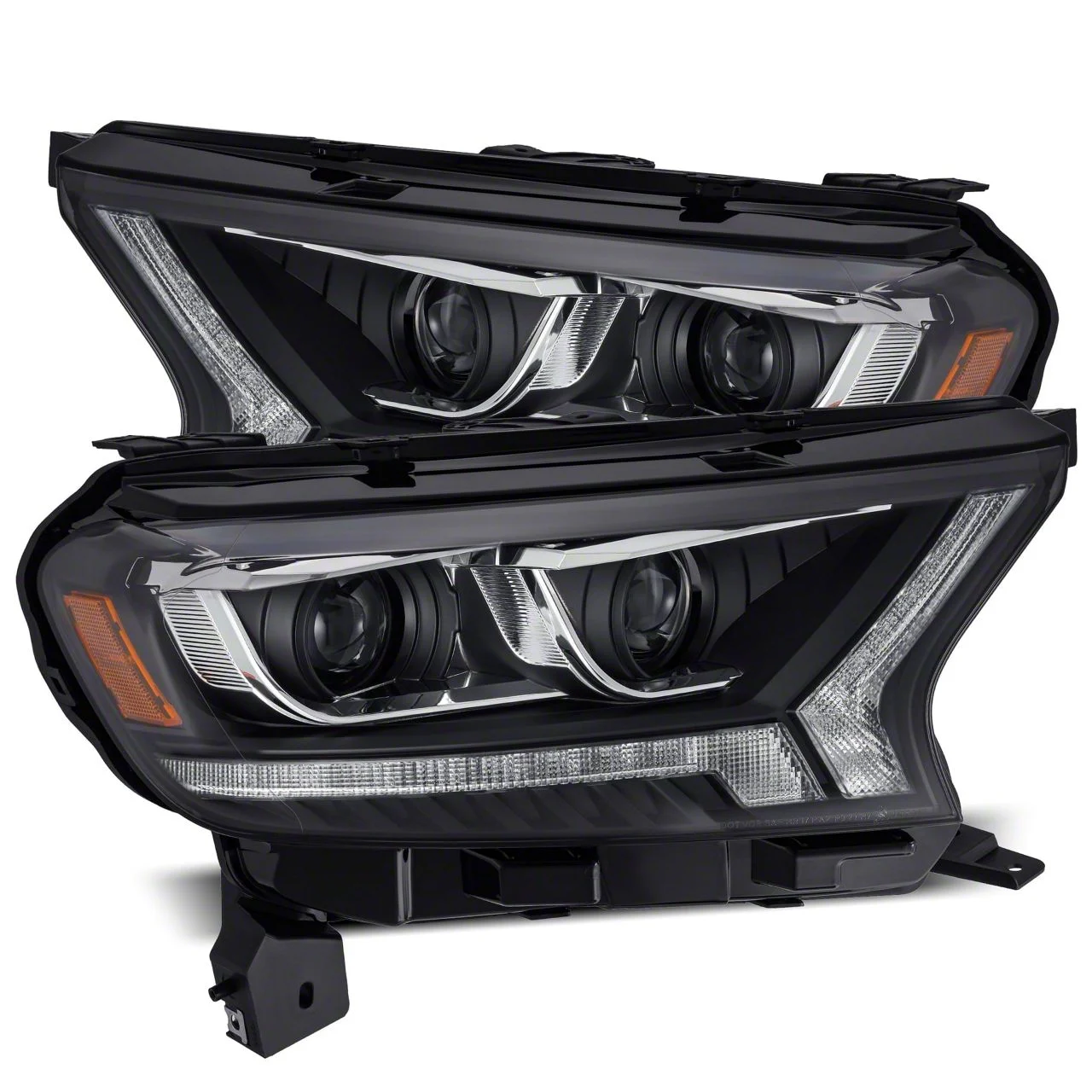AlphaRex PRO-Series Projector Headlights; Black Housing; Clear Lens (19-23 Ranger)