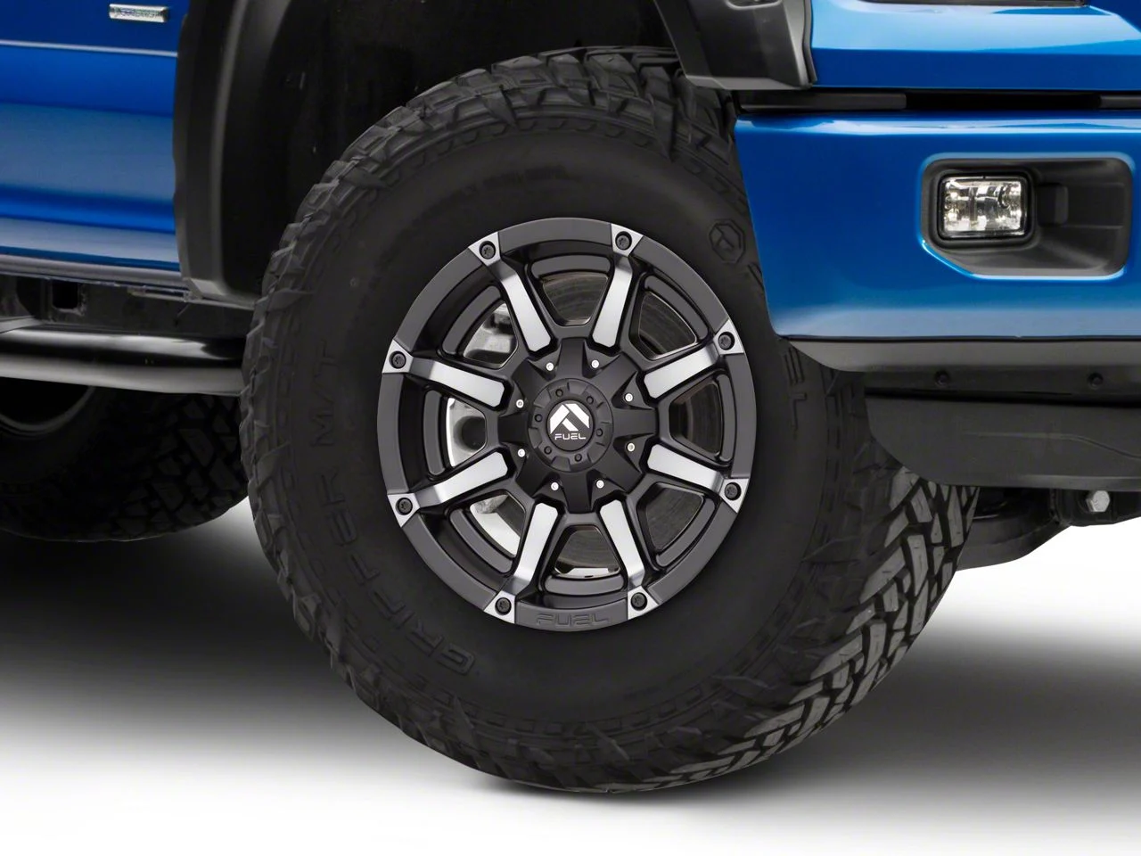 Fuel Wheels Coupler Matte Black Machined 6-Lug Wheel; 17x9; -12mm Offset (15-20 F-150)