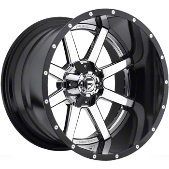 Fuel Wheels Maverick Chrome with Gloss Black Lip 8-Lug Wheel; 20x12; -44mm Offset (03-09 RAM 2500)