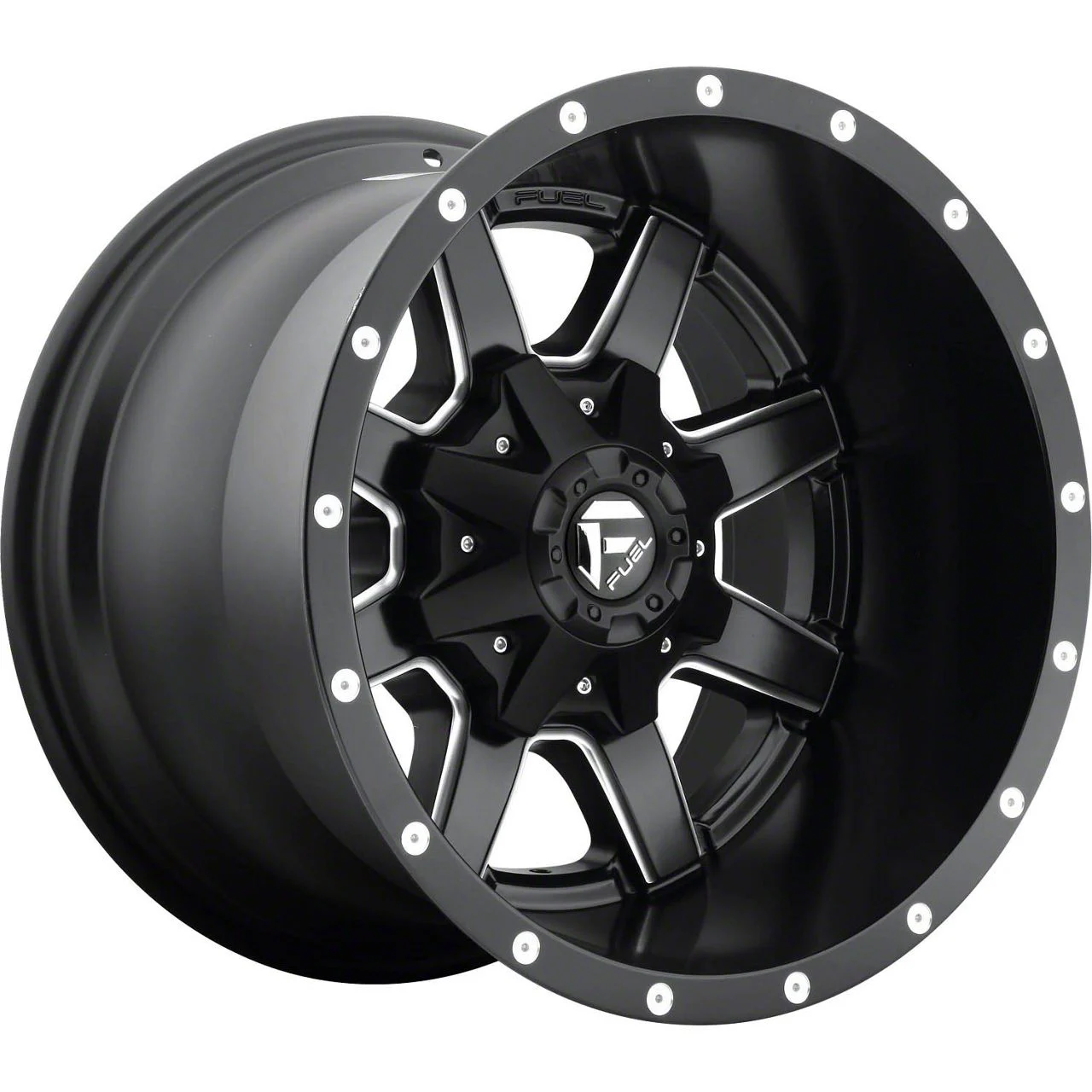 Fuel Wheels Maverick Matte Black Milled 8-Lug Wheel; 18x12; -44mm Offset (03-09 RAM 2500)