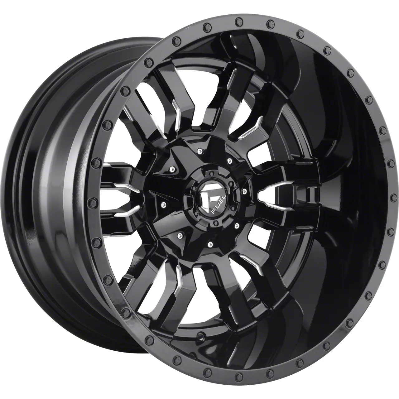 Fuel Wheels Sledge Gloss Black Milled 8-Lug Wheel; 20x12; -44mm Offset (03-09 RAM 3500 SRW)