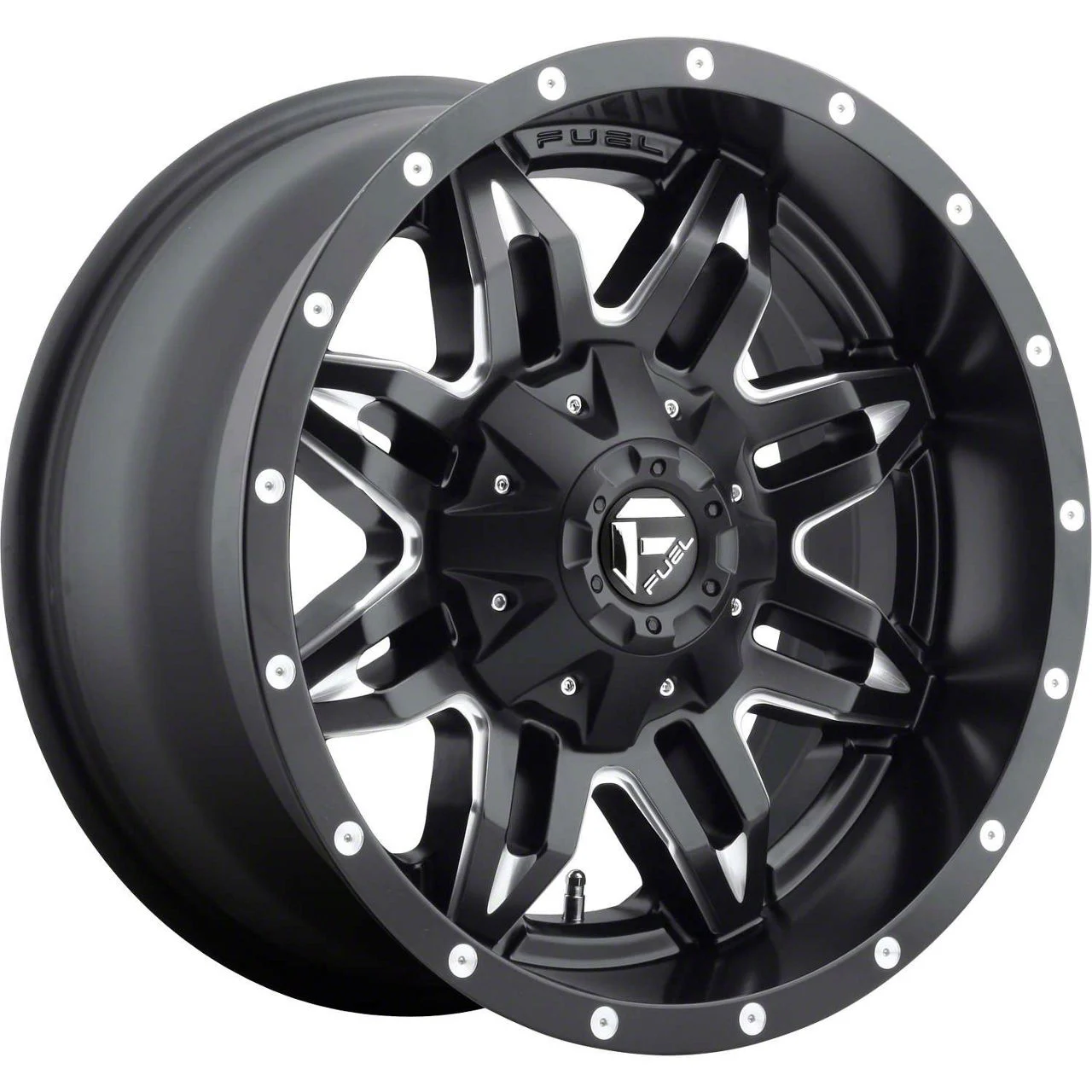 Fuel Wheels Lethal Matte Black Milled 8-Lug Wheel; 18x9; 1mm Offset (11-14 Sierra 2500 HD)