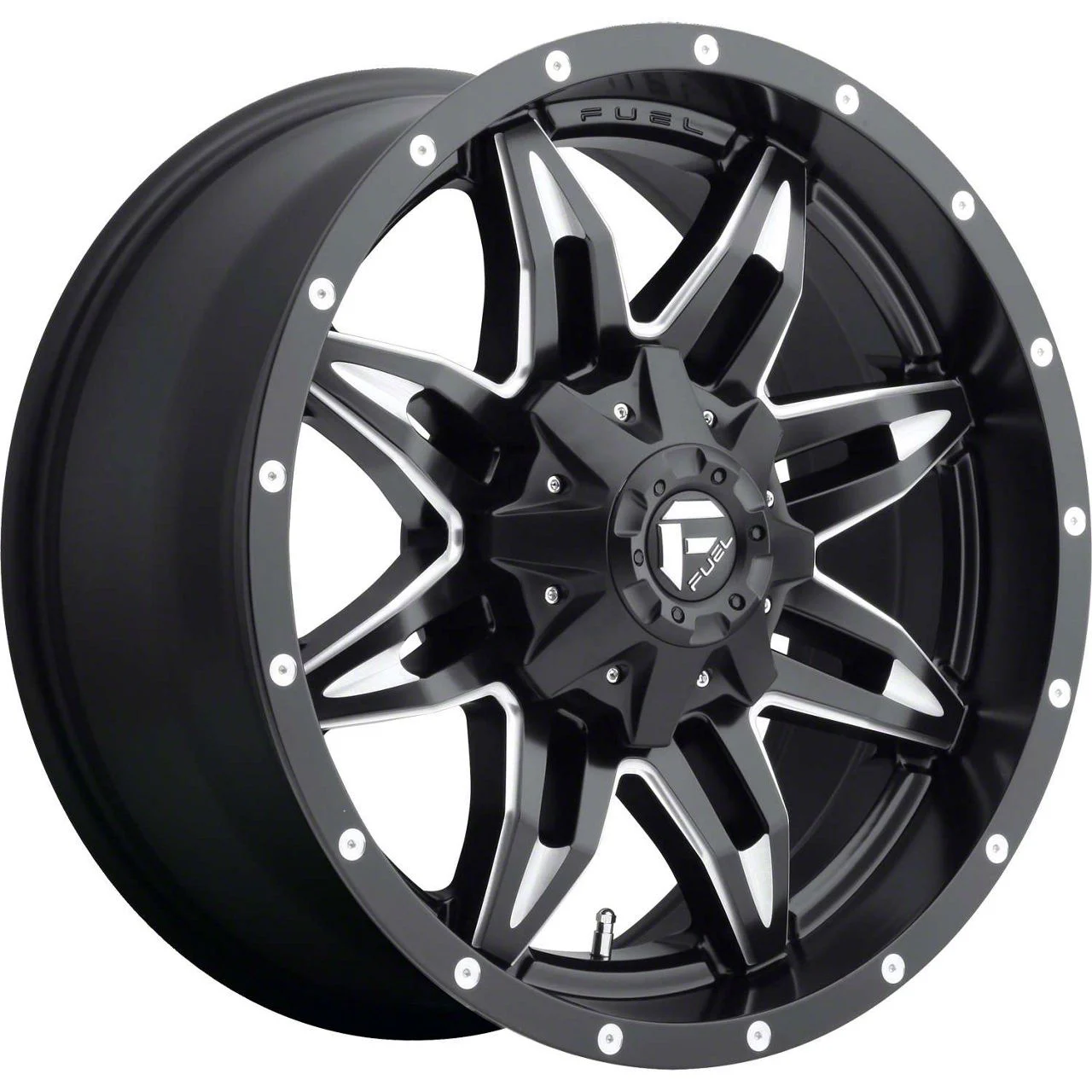 Fuel Wheels Lethal Matte Black Milled 8-Lug Wheel; 20x9; 1mm Offset (11-14 Sierra 2500 HD)