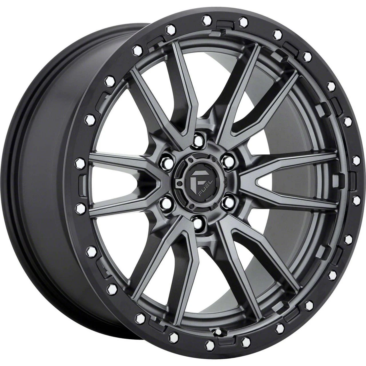 Fuel Wheels Rebel Matte Gunmetal Ring 8-Lug Wheel; 20x9; 1mm Offset (11-14 Sierra 2500 HD)