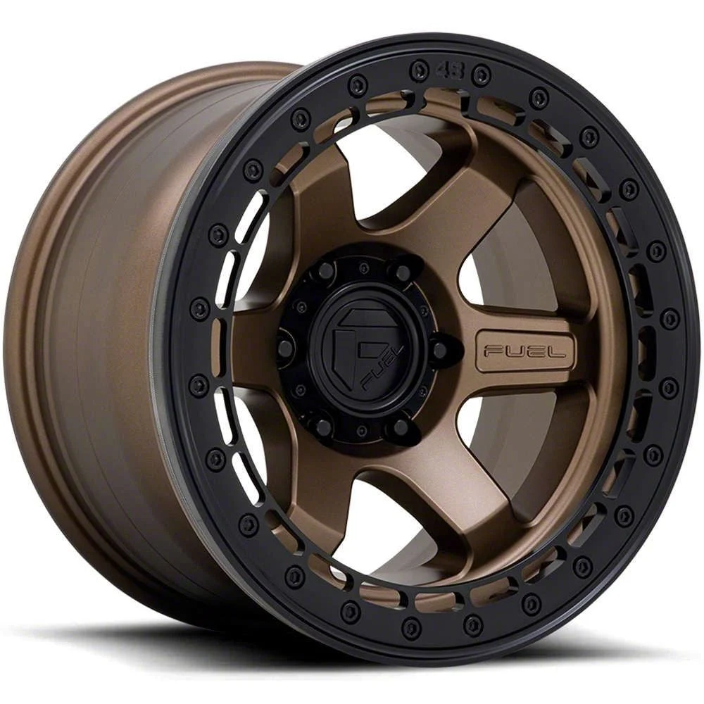 Fuel Wheels Block Beadlock Matte Bronze 6-Lug Wheel; 17x8.5; 0mm Offset (07-13 Silverado 1500)