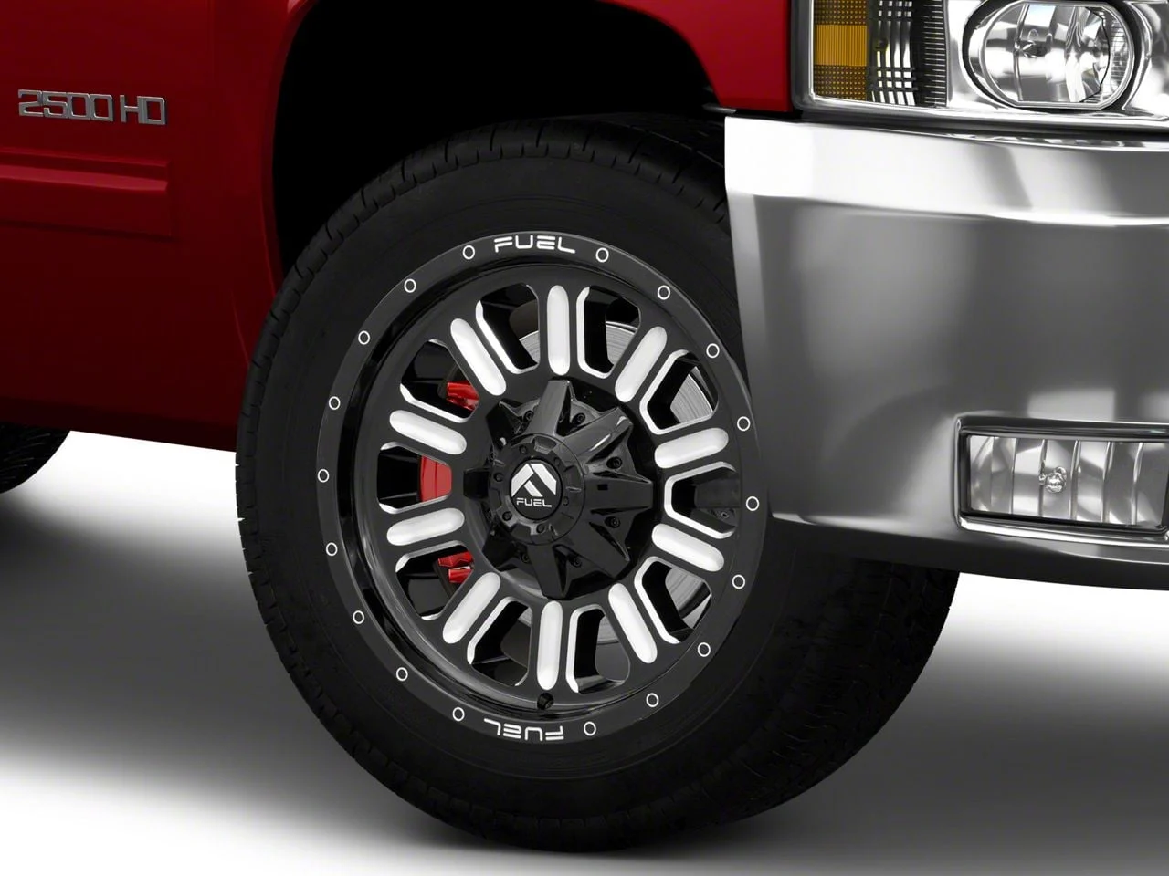 Fuel Wheels Hardline Gloss Black Milled 8-Lug Wheel; 20x10; -18mm Offset (11-14 Silverado 2500 HD)