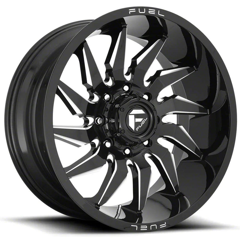 Fuel Wheels Saber Gloss Black Milled 8-Lug Wheel; 20x9; 1mm Offset (11-14 Silverado 2500 HD)