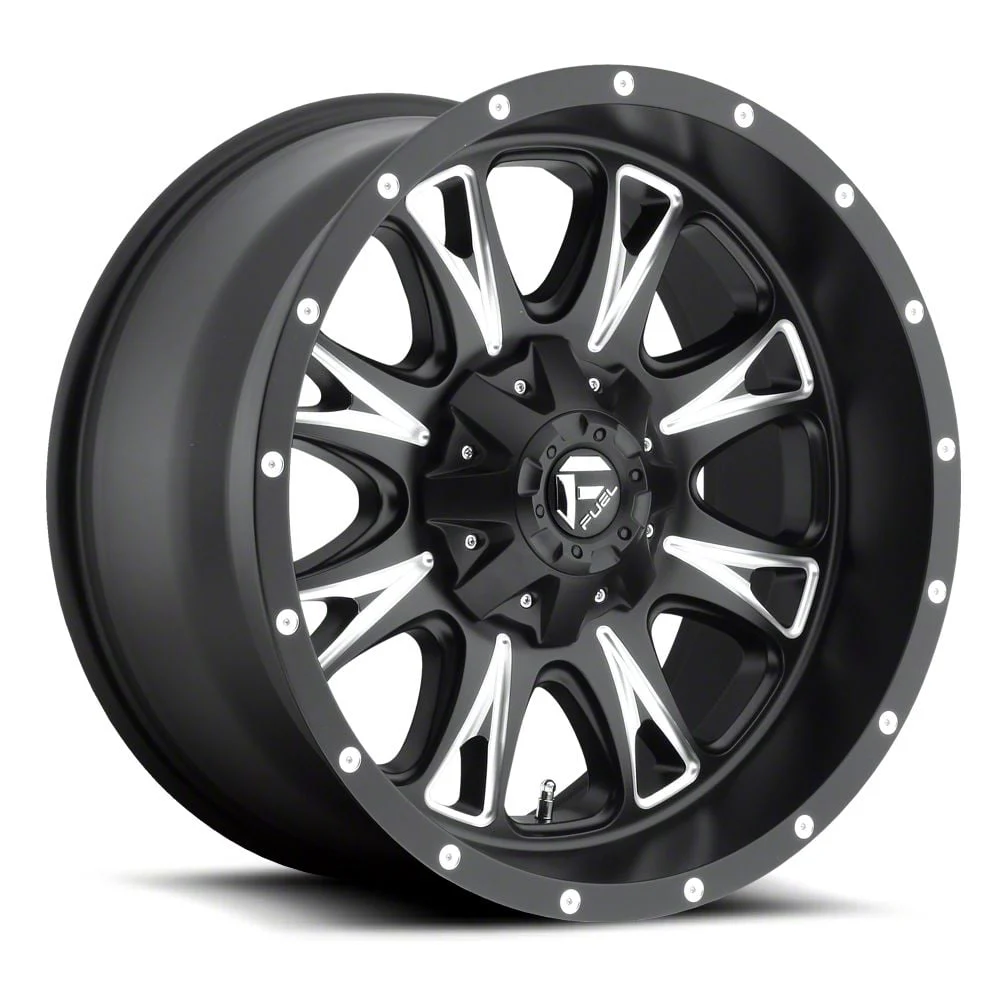 Fuel Wheels Throttle Matte Black Milled 8-Lug Wheel; 18x9; 20mm Offset (11-14 Silverado 2500 HD)