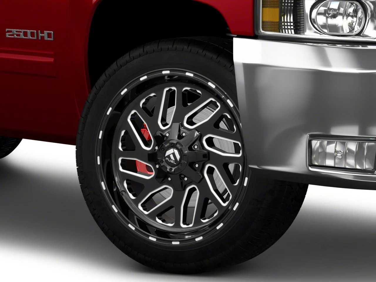 Fuel Wheels Triton Gloss Black Milled 8-Lug Wheel; 22x12; -43mm Offset (11-14 Silverado 2500 HD)