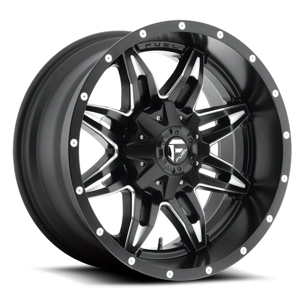 Fuel Wheels Lethal Matte Black Milled 8-Lug Wheel; 18x9; 20mm Offset (11-14 Silverado 3500 HD SRW)