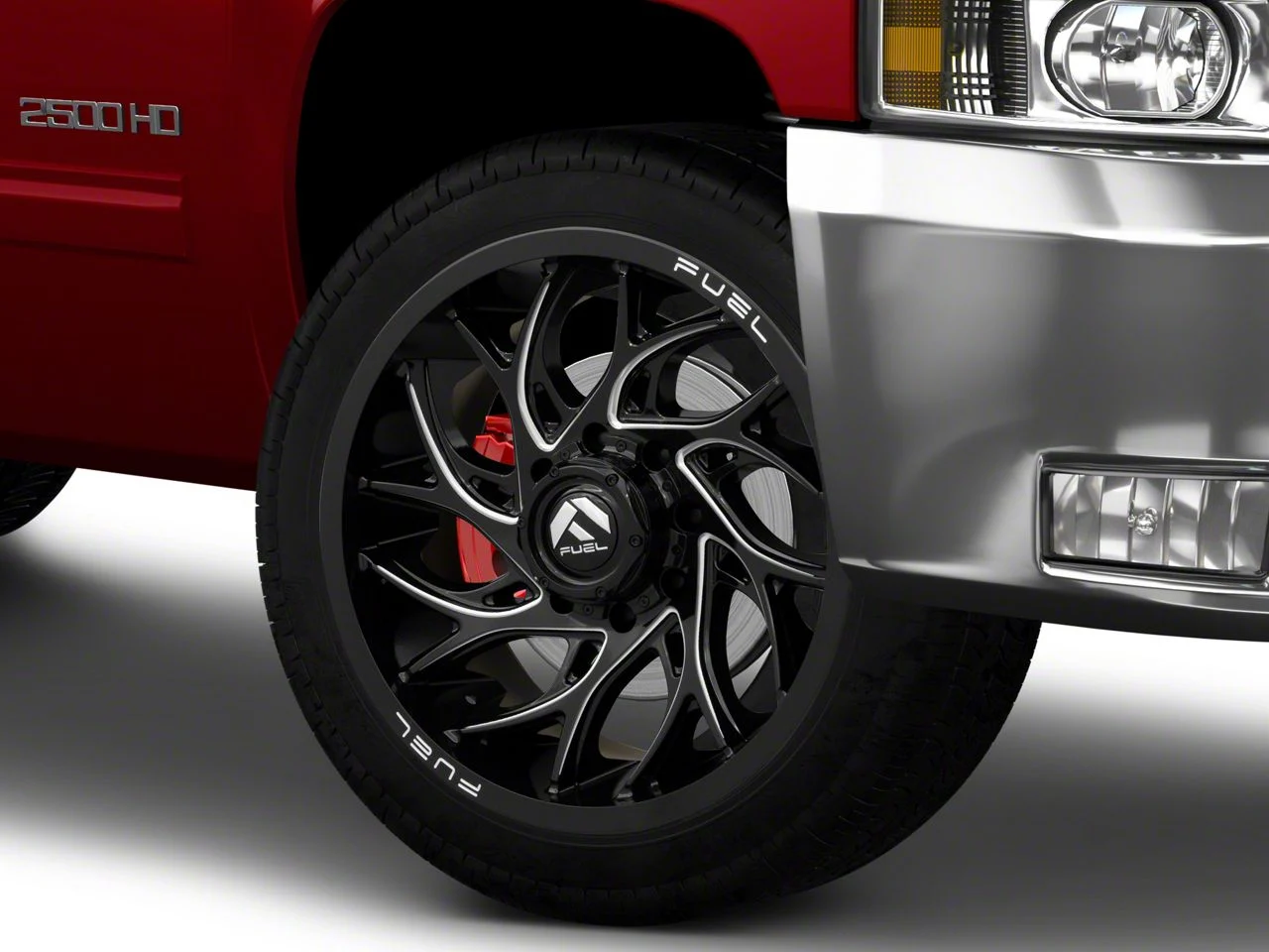 Fuel Wheels Runner Gloss Black Milled 8-Lug Wheel; 22x12; -44mm Offset (11-14 Silverado 3500 HD SRW)