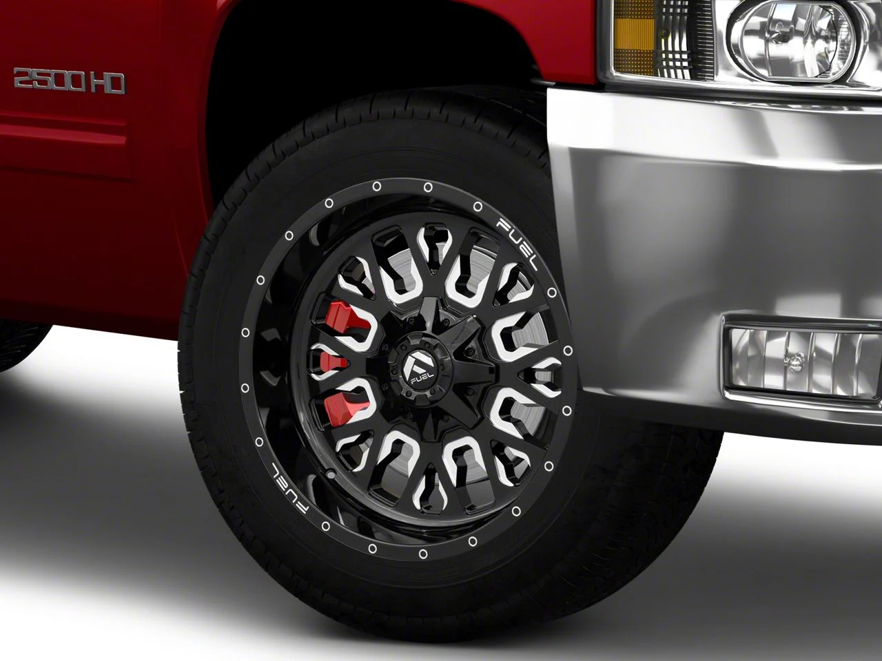 Fuel Wheels Stroke Gloss Black Milled 8-Lug Wheel; 20x10; -18mm Offset (11-14 Silverado 3500 HD SRW)