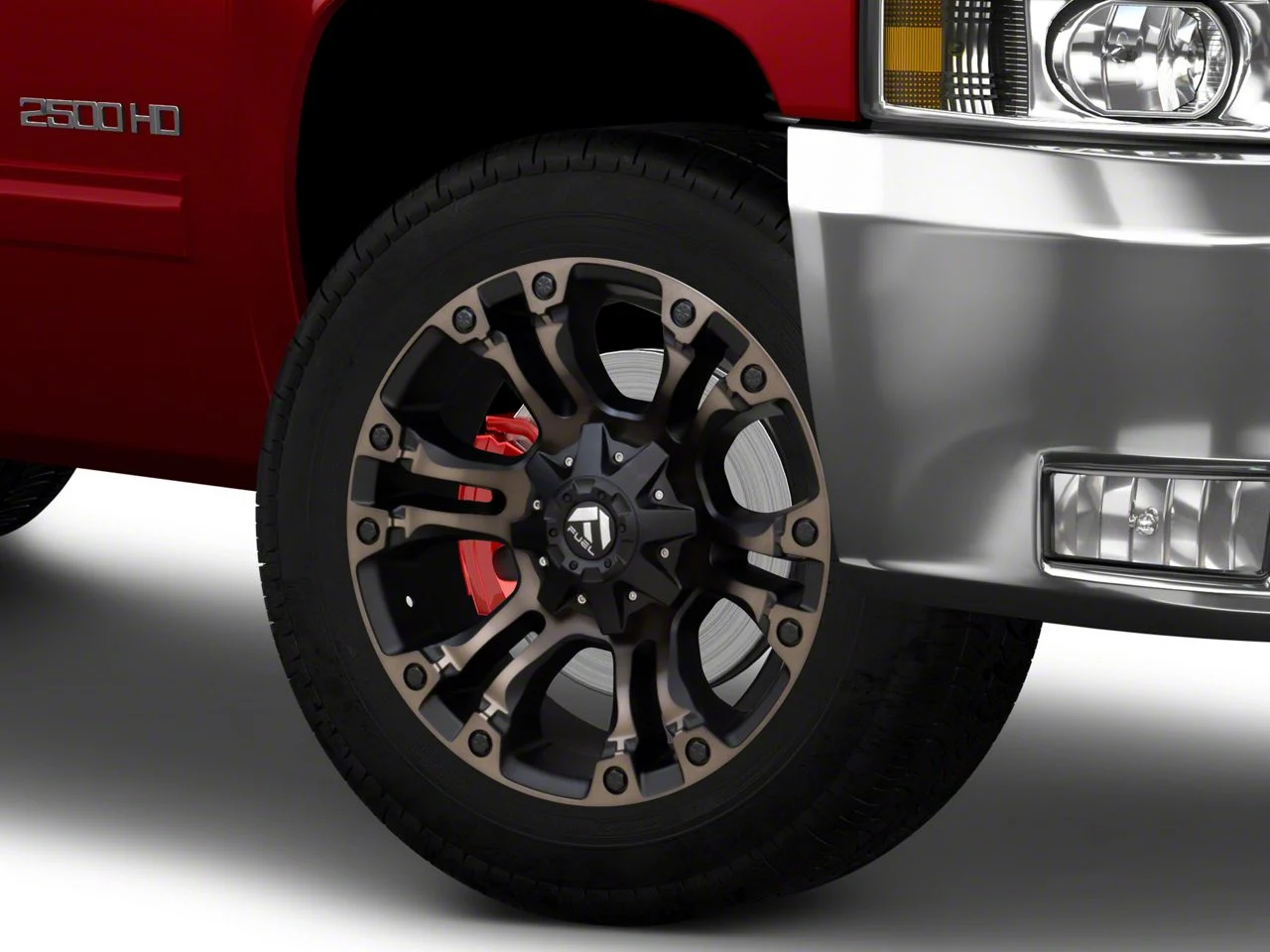 Fuel Wheels Vapor Matte Black Double Dark Tint 8-Lug Wheel; 20x9; 1mm Offset (11-14 Silverado 3500 HD SRW)