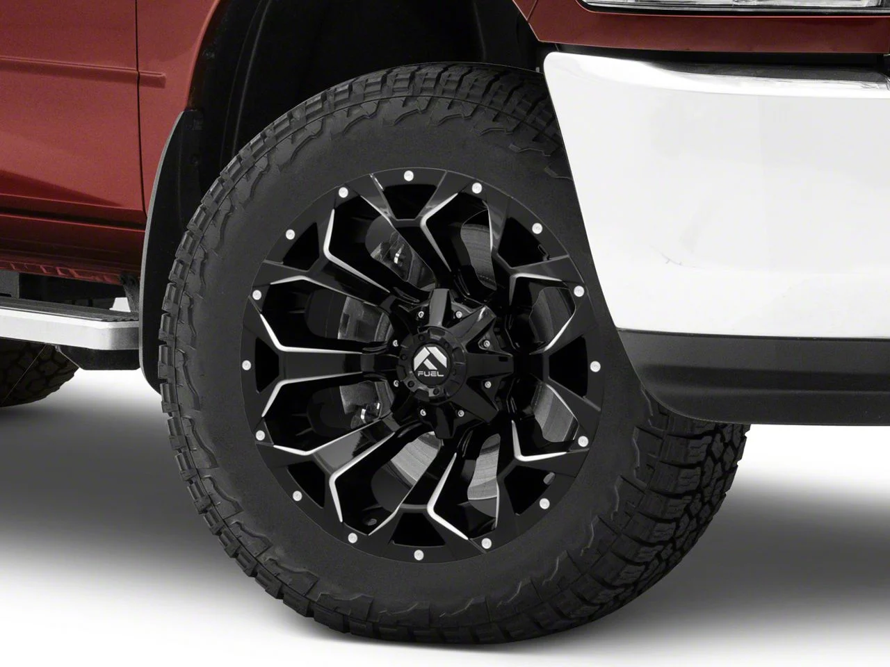 Fuel Wheels Assault Gloss Black Milled 8-Lug Wheel; 20x9; 1mm Offset (10-18 RAM 3500 SRW)