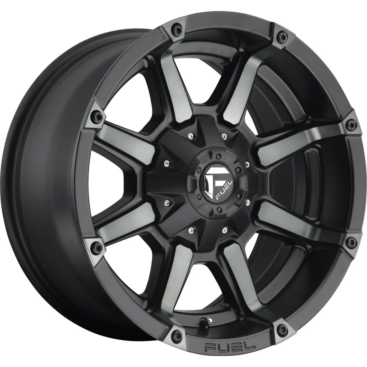 Fuel Wheels Coupler Matte Black Double Dark Tint 8-Lug Wheel; 18x9; 1mm Offset (10-18 RAM 3500 SRW)