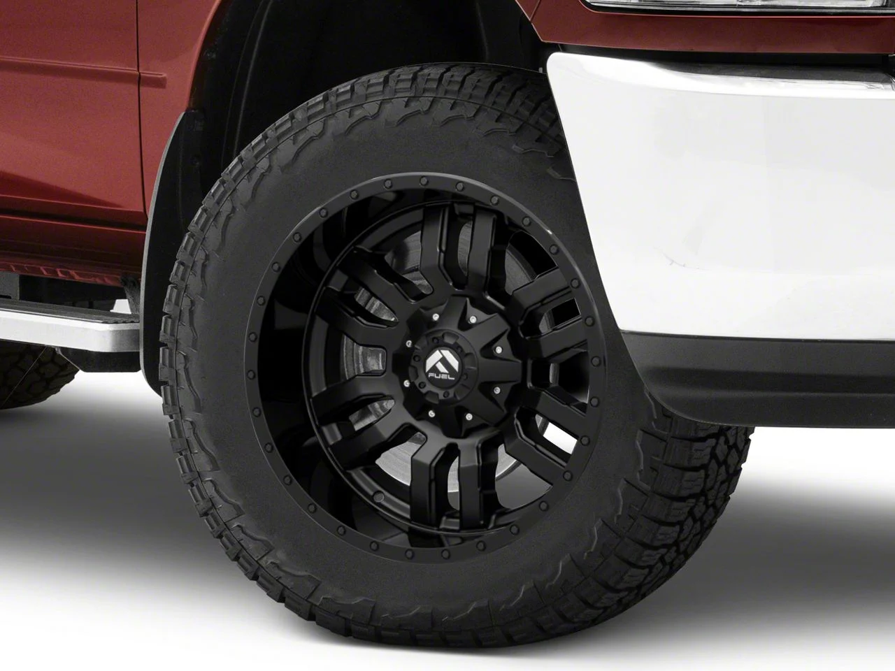 Fuel Wheels Sledge Gloss and Matte Black 8-Lug Wheel; 20x9; 1mm Offset (10-18 RAM 3500 SRW)
