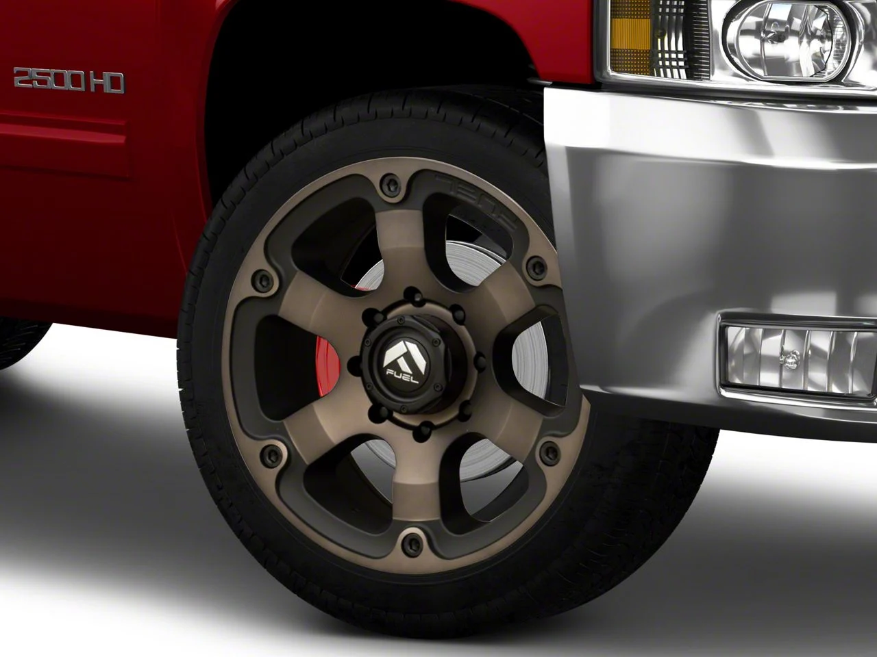 Fuel Wheels Beast Matte Black Double Dark Tint 8-Lug Wheel; 22x12; -44mm Offset (11-14 Silverado 2500 HD)