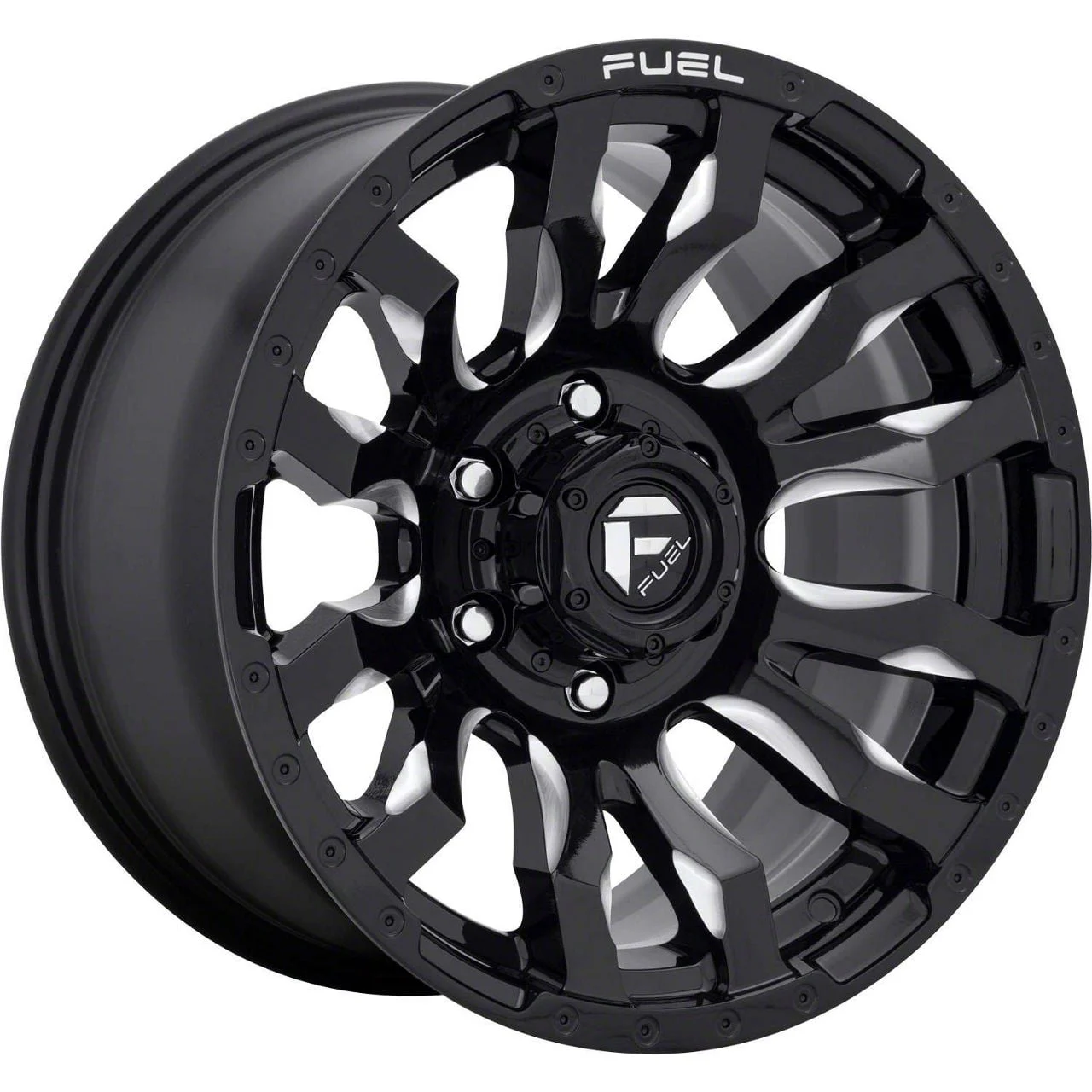 Fuel Wheels Blitz Gloss Black Milled 8-Lug Wheel; 20x9; 1mm Offset (15-19 Sierra 2500 HD)
