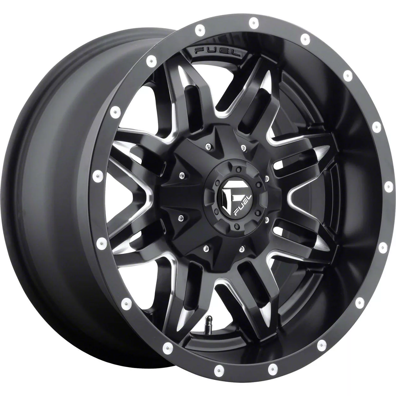 Fuel Wheels Lethal Matte Black Milled 8-Lug Wheel; 18x9; 1mm Offset (15-19 Sierra 2500 HD)
