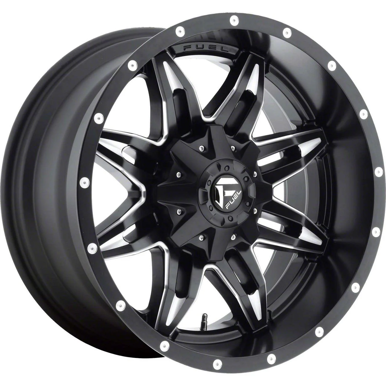 Fuel Wheels Lethal Matte Black Milled 8-Lug Wheel; 20x10; -12mm Offset (15-19 Sierra 2500 HD)