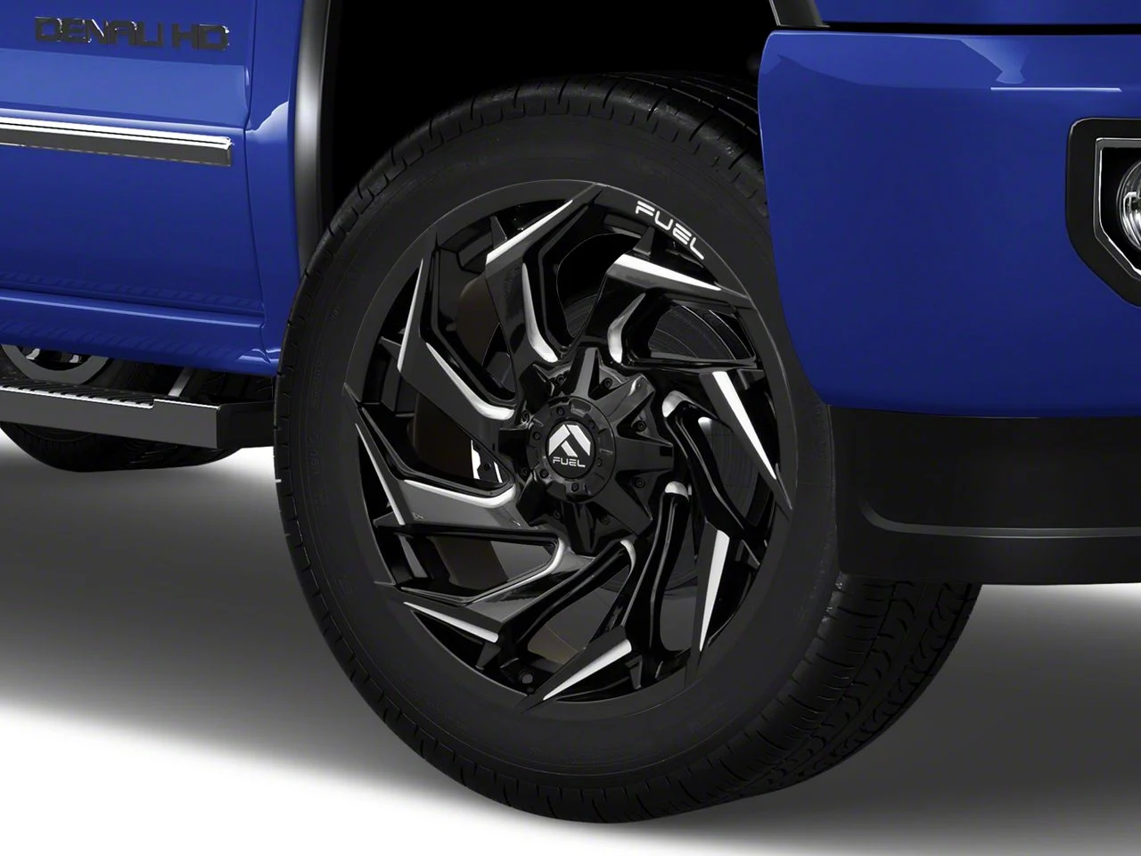 Fuel Wheels Reaction Gloss Black Milled 8-Lug Wheel; 22x12; -44mm Offset (15-19 Sierra 2500 HD)