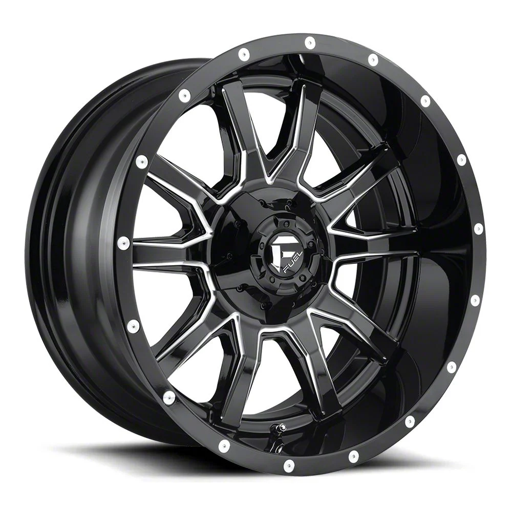 Fuel Wheels Vandal Gloss Black Milled 8-Lug Wheel; 20x9; 1mm Offset (15-19 Sierra 2500 HD)