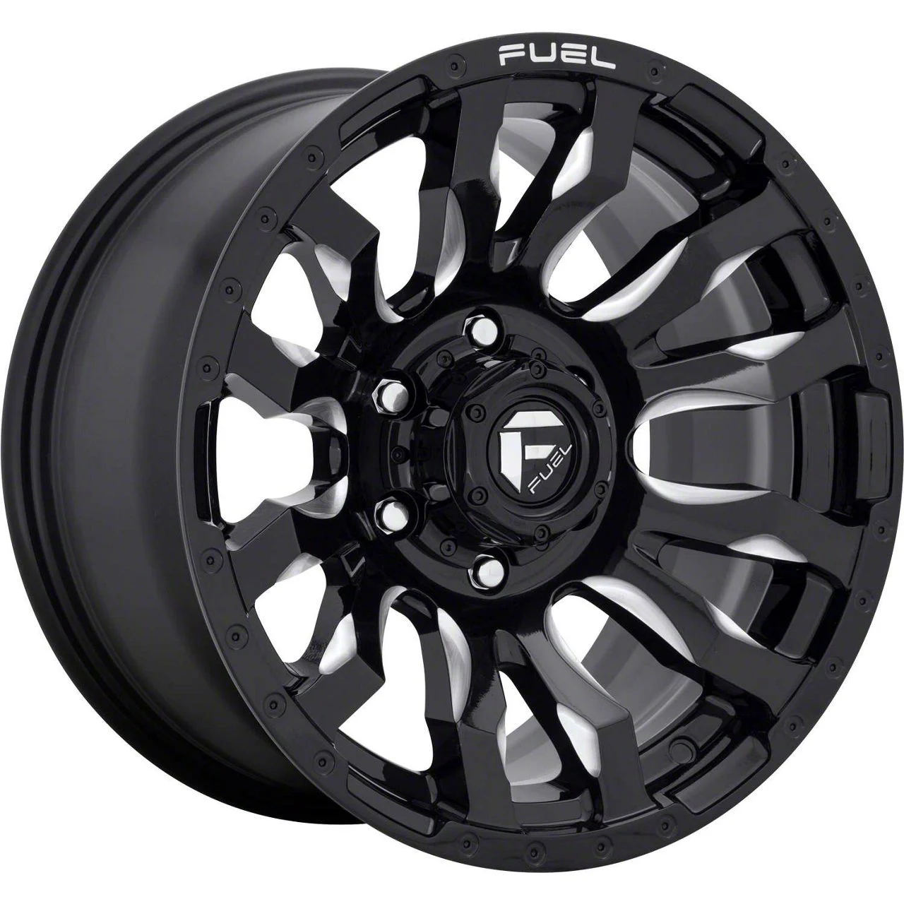 Fuel Wheels Blitz Gloss Black Milled 8-Lug Wheel; 18x9; 20mm Offset (15-19 Silverado 2500 HD)