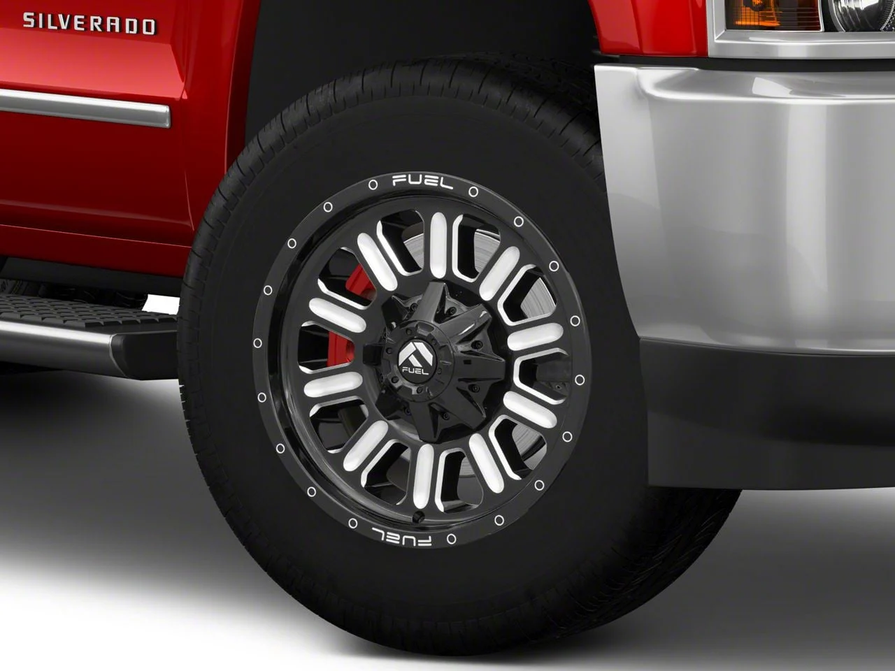 Fuel Wheels Hardline Gloss Black Milled 8-Lug Wheel; 20x9; 1mm Offset (15-19 Silverado 2500 HD)