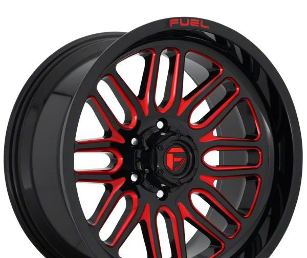 Fuel Wheels Ignite Gloss Black with Red Tint 8-Lug Wheel; 22x12; -43mm Offset (15-19 Silverado 2500 HD)