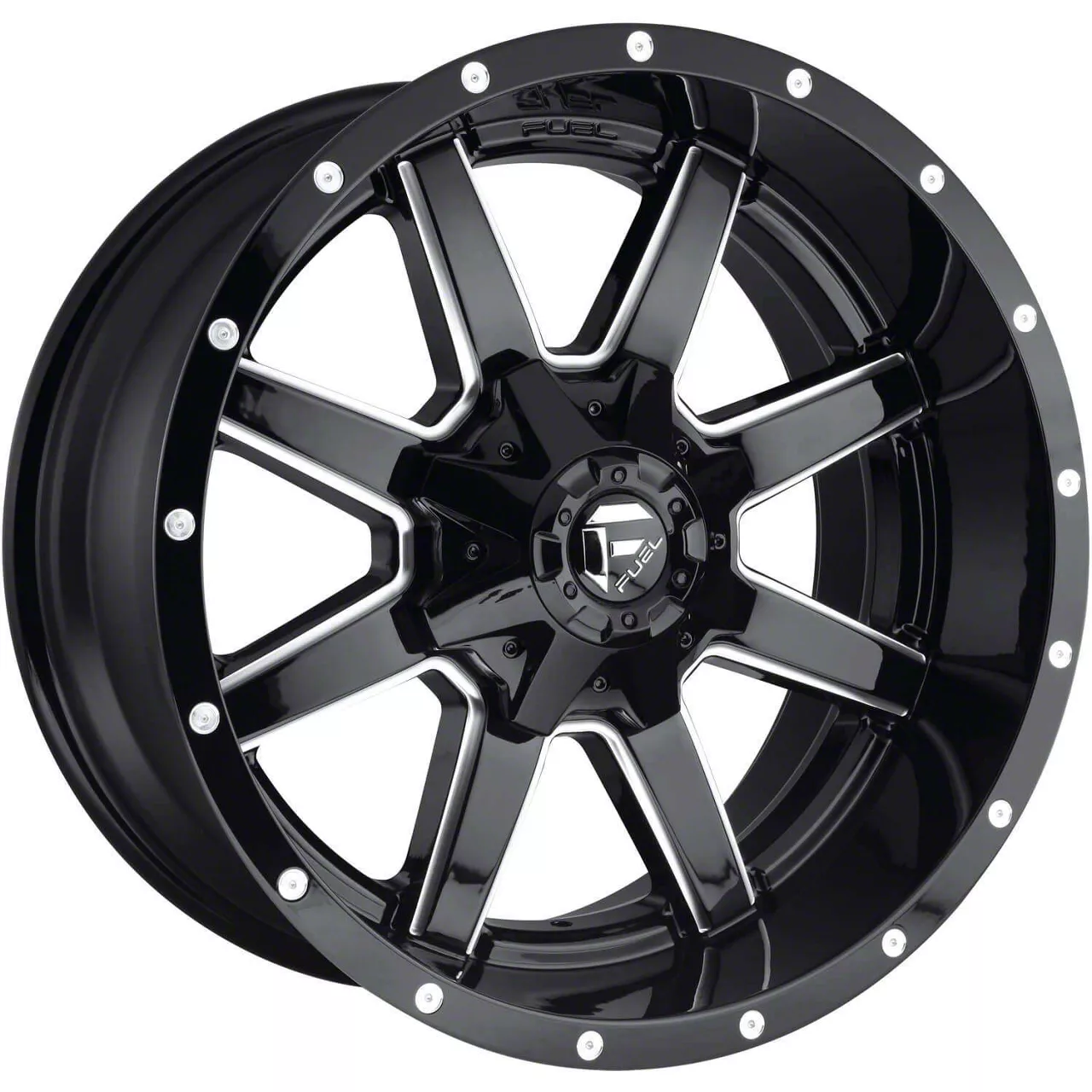 Fuel Wheels Maverick Gloss Black Milled 8-Lug Wheel; 18x9; 20mm Offset (15-19 Silverado 2500 HD)