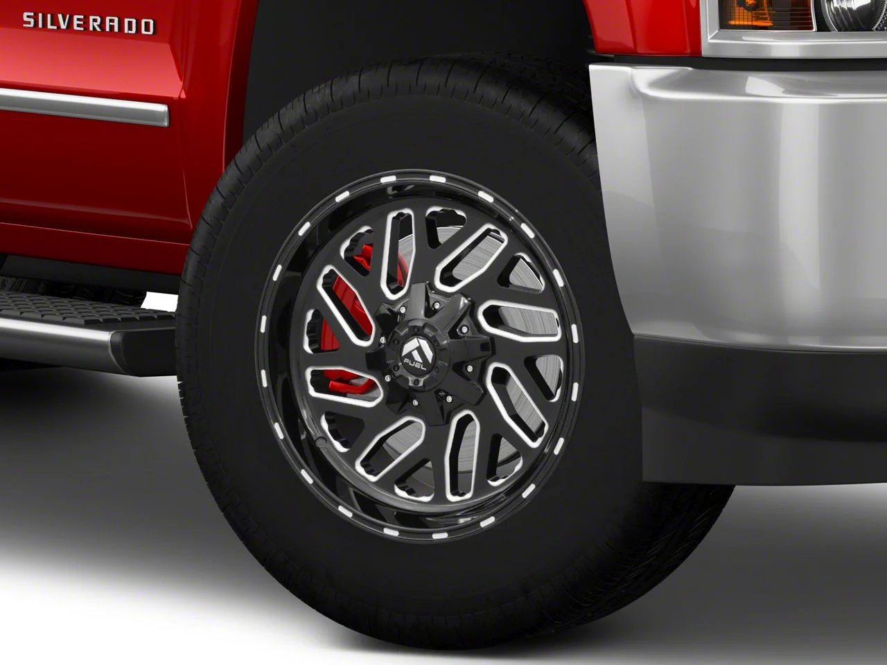 Fuel Wheels Triton Gloss Black Milled 8-Lug Wheel; 20x10; -18mm Offset (15-19 Silverado 2500 HD)