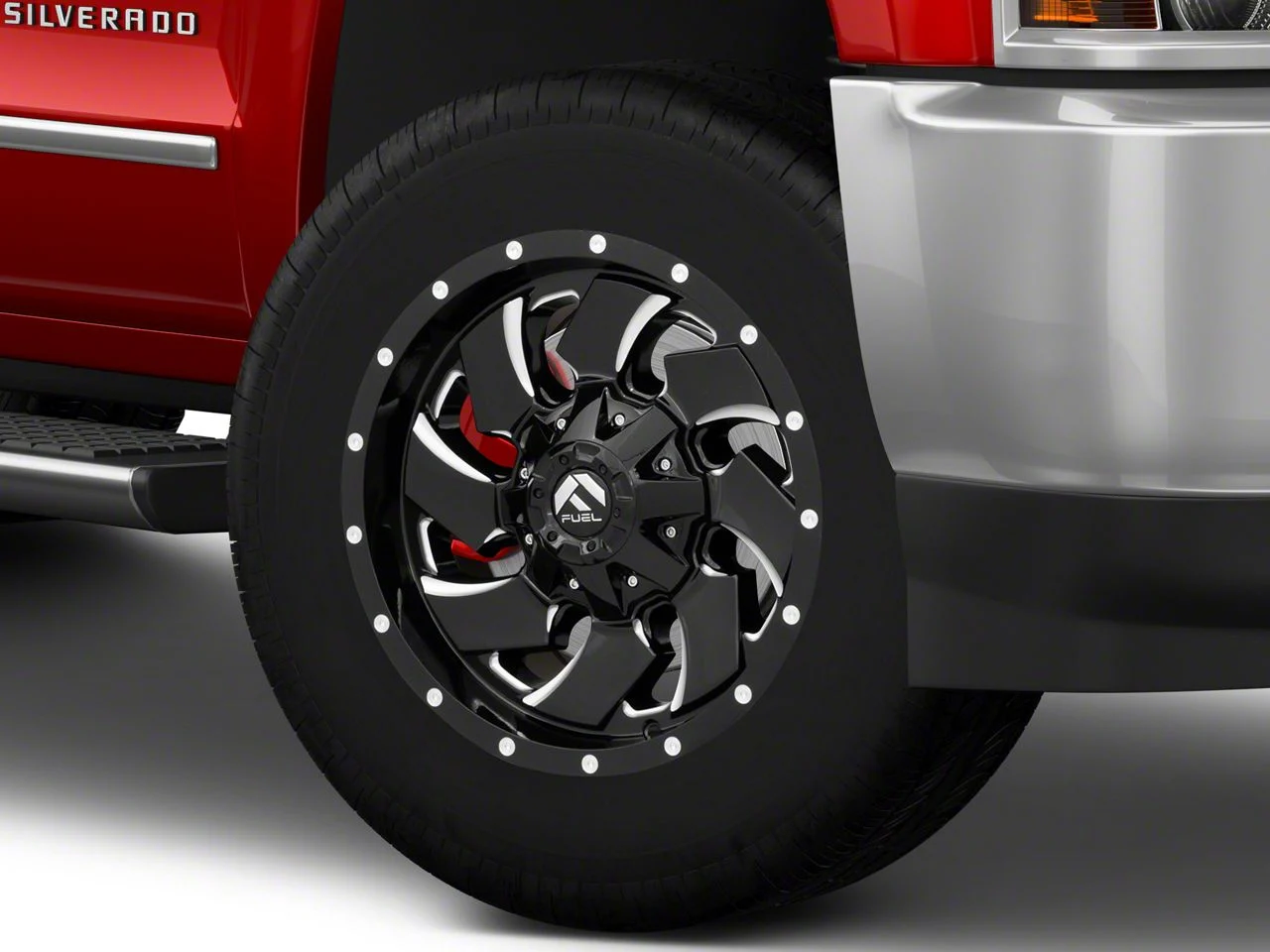 Fuel Wheels Cleaver Gloss Black Milled 8-Lug Wheel; 20x9; 1mm Offset (15-19 Silverado 3500 HD SRW)