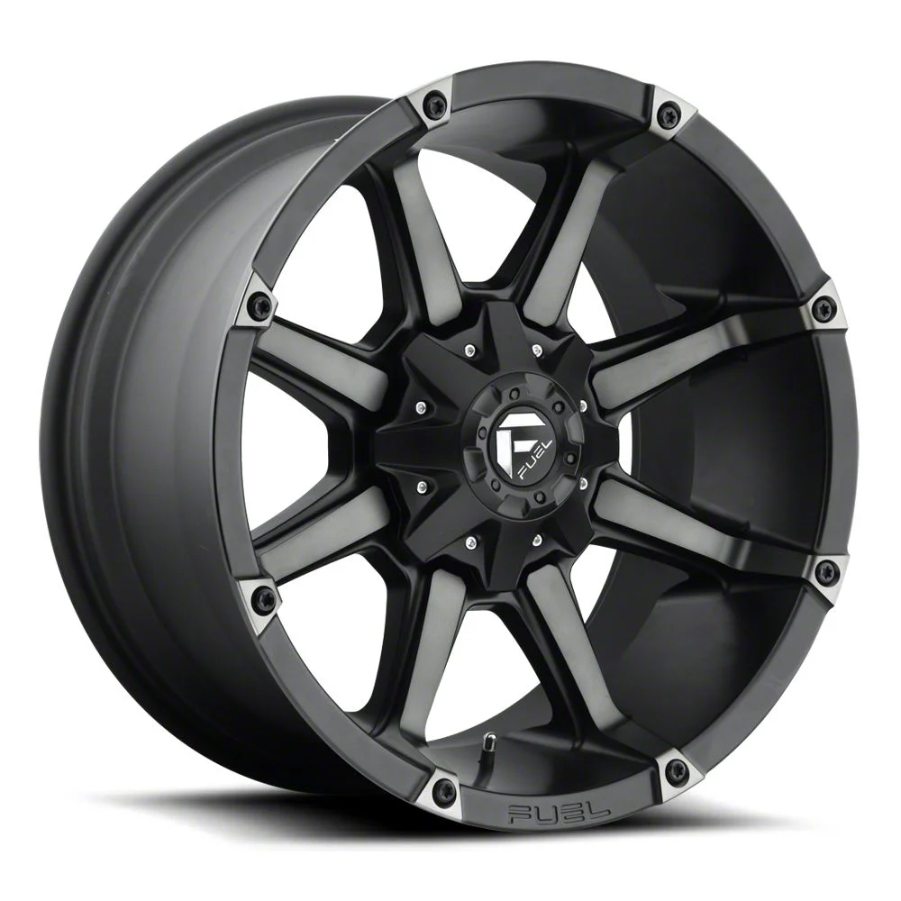 Fuel Wheels Coupler Matte Black Double Dark Tint 8-Lug Wheel; 20x10; -12mm Offset (15-19 Silverado 3500 HD SRW)