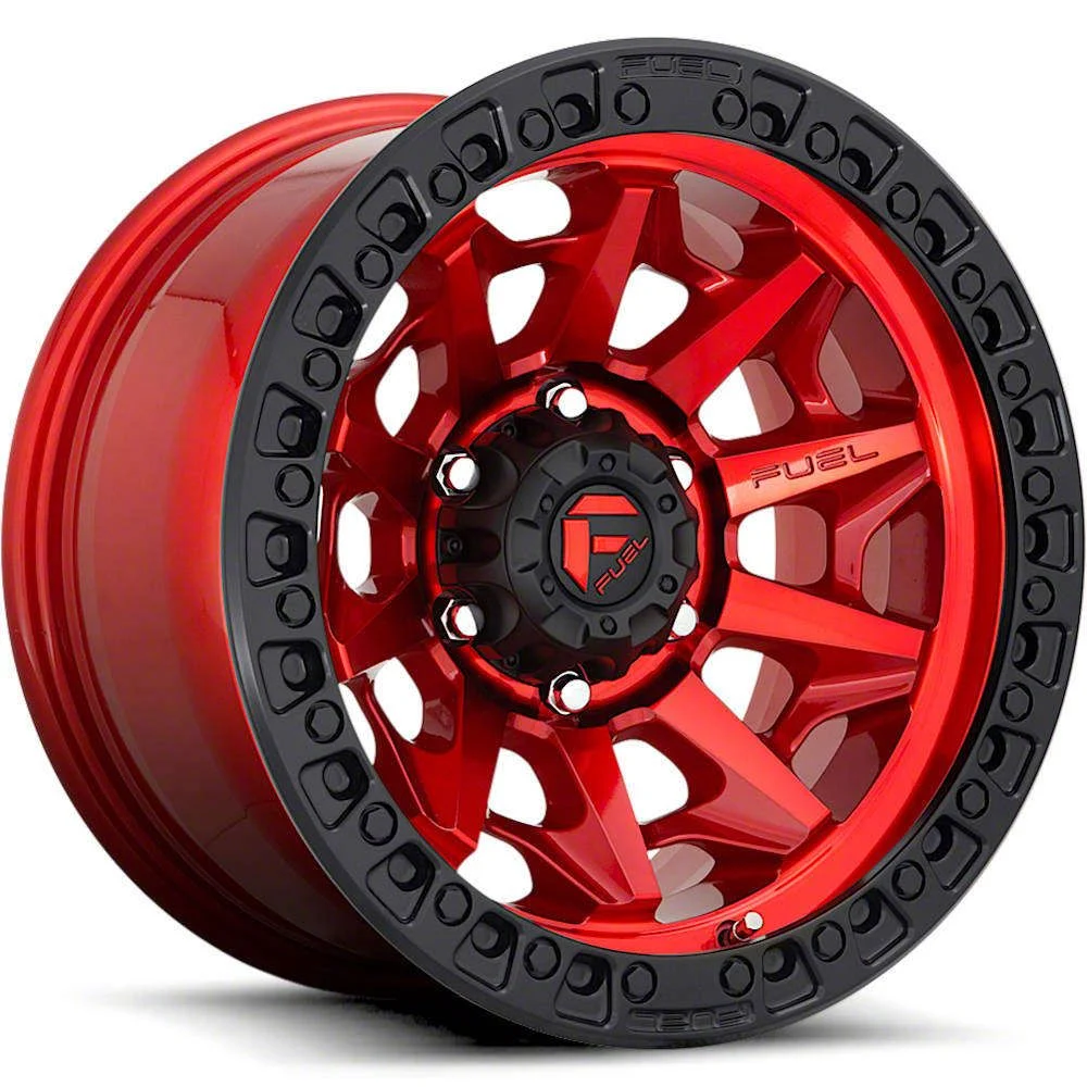 Fuel Wheels Covert Candy Red 8-Lug Wheel; 18x9; 20mm Offset (15-19 Silverado 3500 HD SRW)