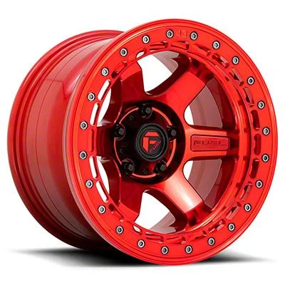 Fuel Wheels Block Beadlock Candy Red 6-Lug Wheel; 17x9; -15mm Offset (15-20 Tahoe)