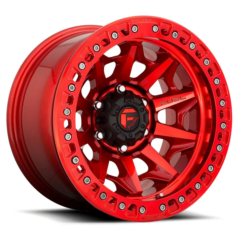 Fuel Wheels Covert Beadlock Candy Red 6-Lug Wheel; 17x9; -15mm Offset (15-20 Tahoe)