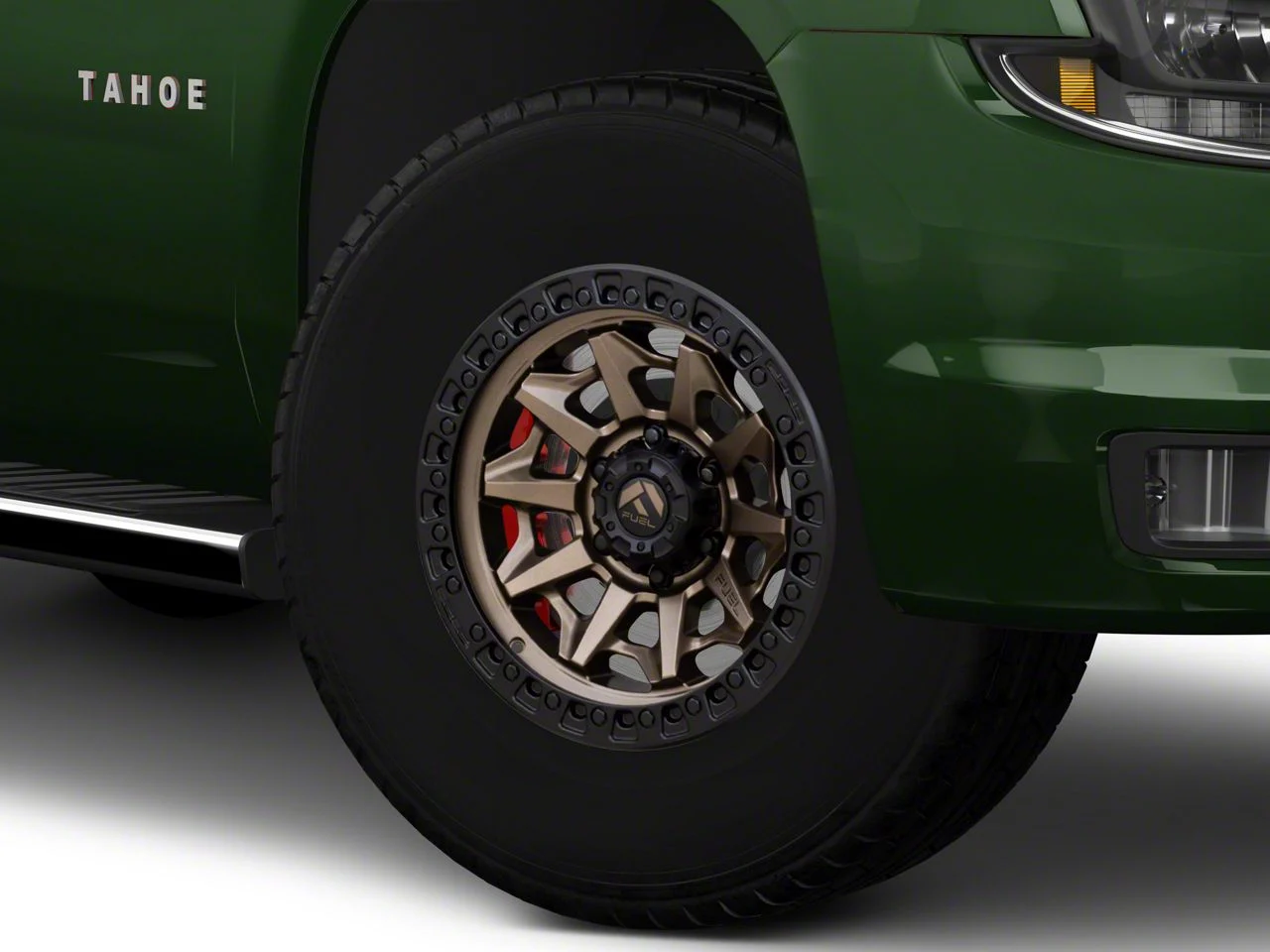 Fuel Wheels Covert Matte Bronze with Black Bead Ring 6-Lug Wheel; 17x9; -12mm Offset (15-20 Tahoe)