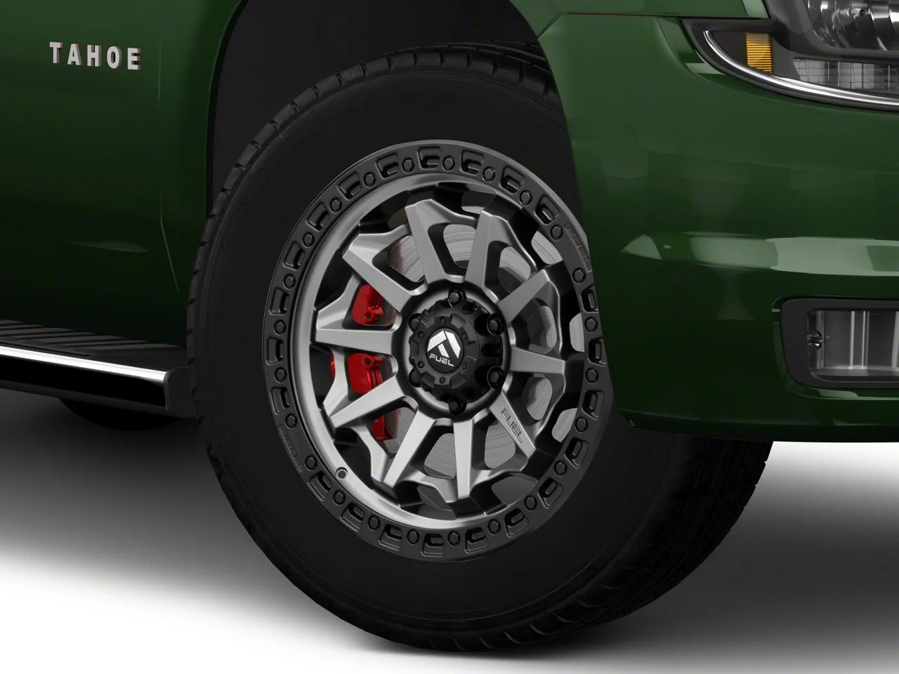 Fuel Wheels Covert Matte Gunmetal with Black Bead Ring 6-Lug Wheel; 20x10; -18mm Offset (15-20 Tahoe)