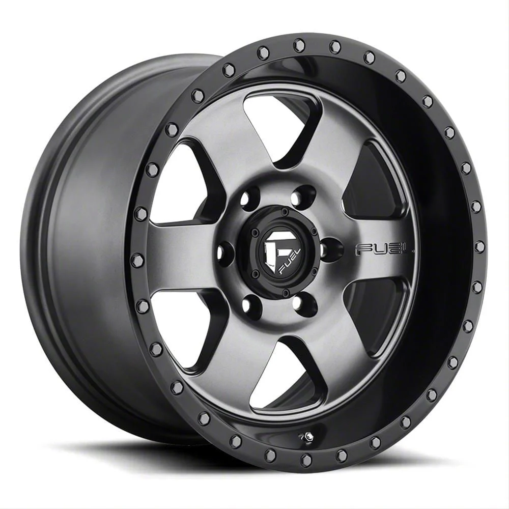 Fuel Wheels Podium Matte Gunmetal 6-Lug Wheel; 17x9; -12mm Offset (15-20 Tahoe)