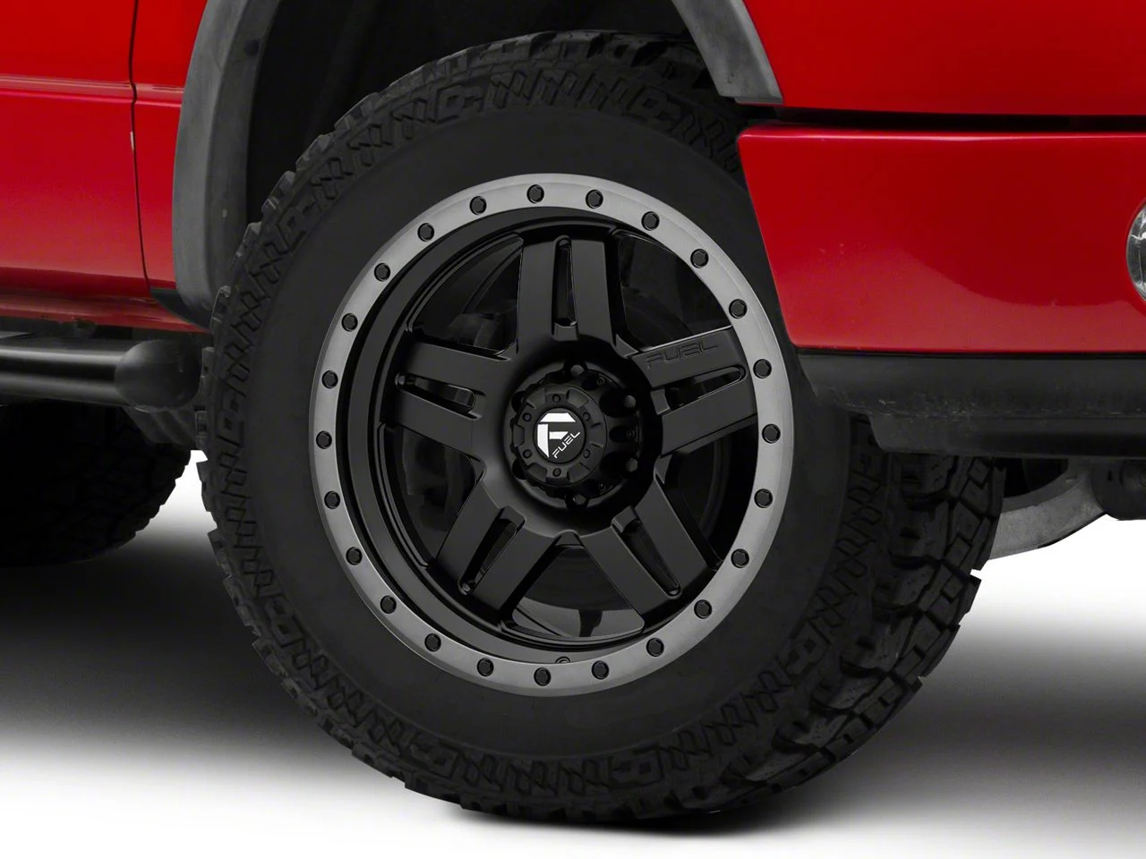 Fuel Wheels Anza Matte Black with Anthracite Ring 6-Lug Wheel; 20x9; 1mm Offset (04-08 F-150)