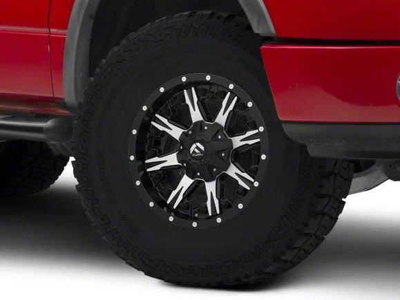 Fuel Wheels NUTZ Matte Black Machined 6-Lug Wheel; 18x9; 1mm Offset (04-08 F-150)