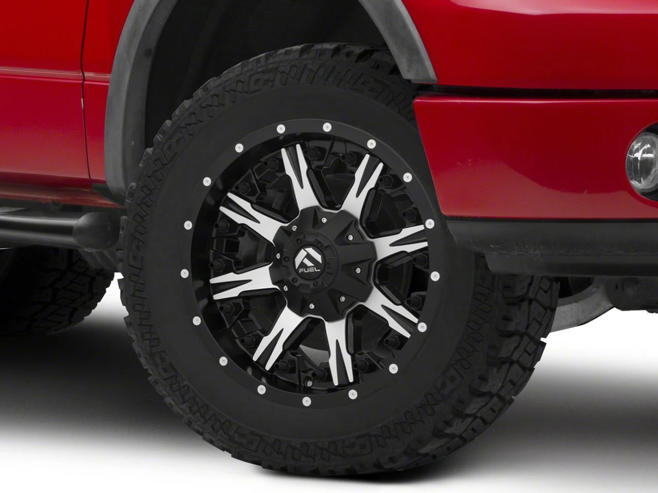 Fuel Wheels NUTZ Matte Black Machined 6-Lug Wheel; 20x10; -24mm Offset (04-08 F-150)